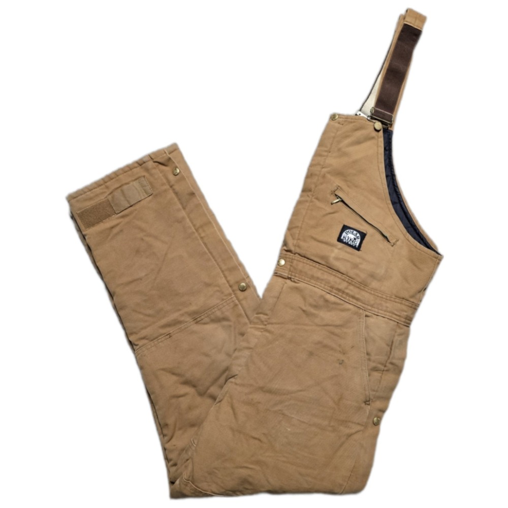 Vintage Key Polar King Bib Overalls Insulated‎ Quilted Lined Mens M 38 GUC
